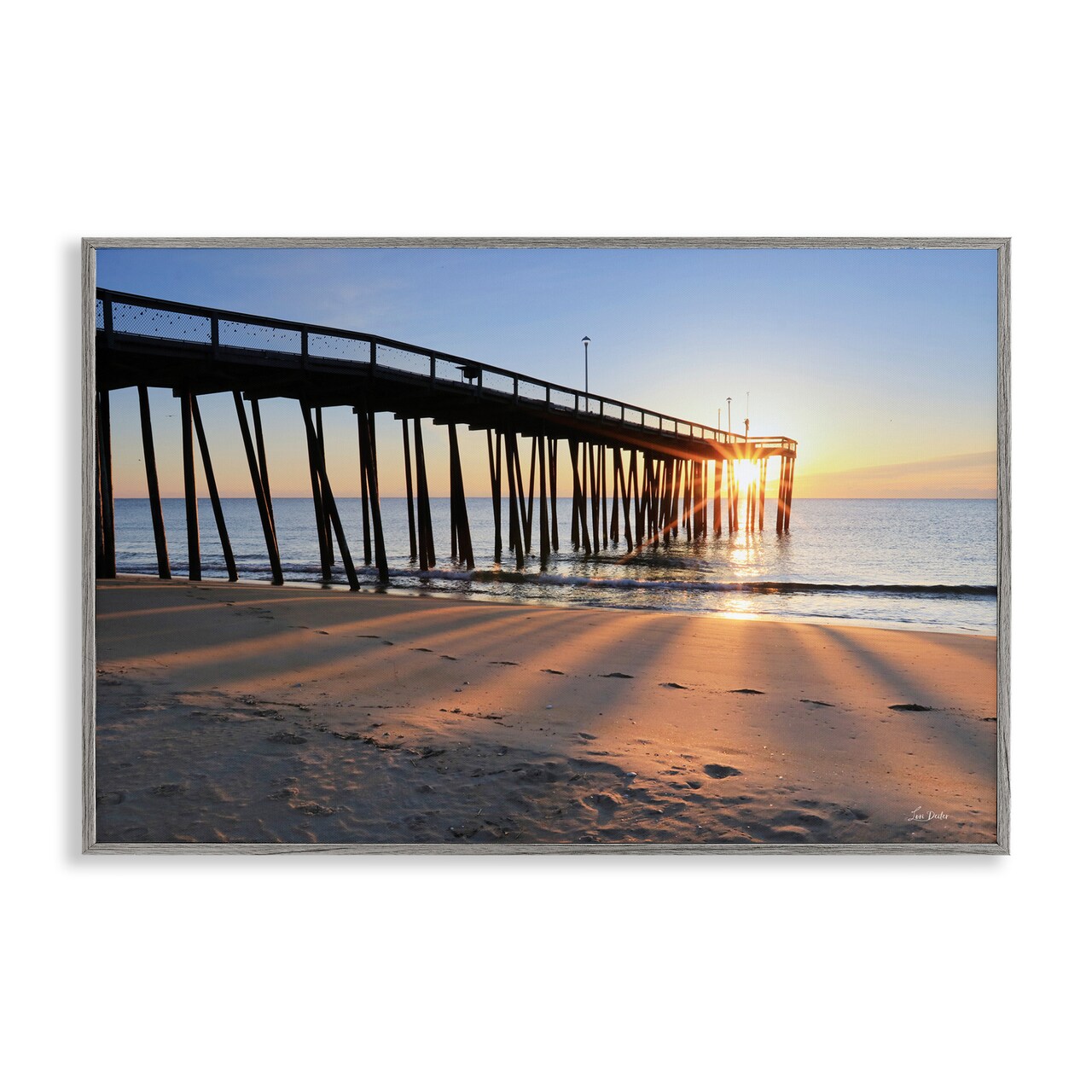 Stupell Industries Tall Sunlit Dock Framed Giclee Wall Art Design by Lori Deiter